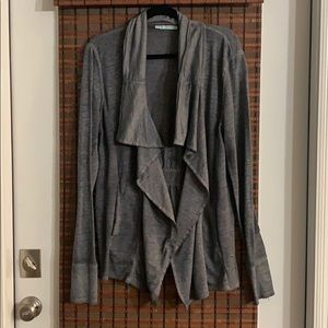 Grey Athleisure Cardigan/Sweater